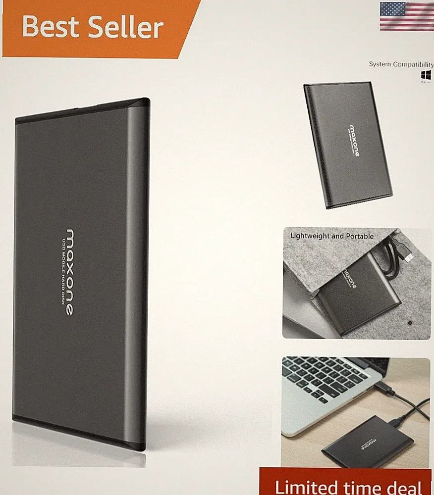 1TB Ultra Portable External Hard Drive – High-Speed USB 3.0 for Fast Transfers