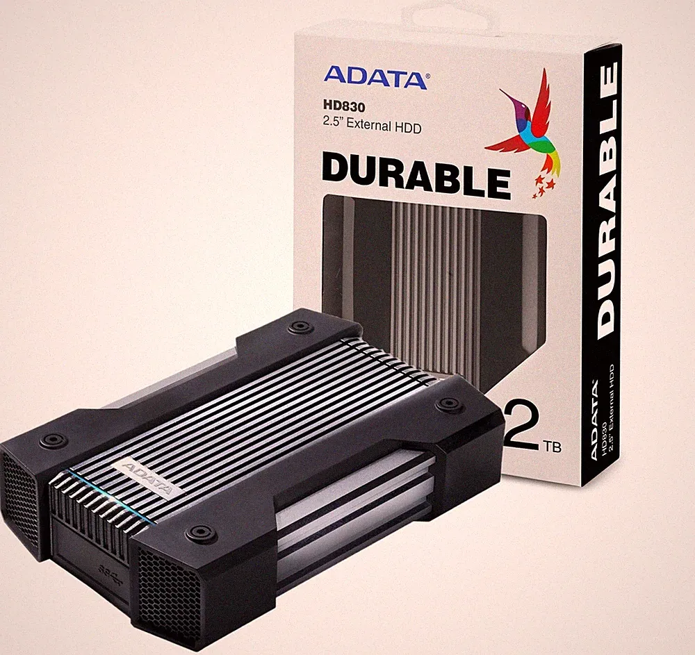 ADATA DURABLE HD830 2TB Ultra Rugged External Hard Drive 2.5 HDD USB 3.1 eSATA