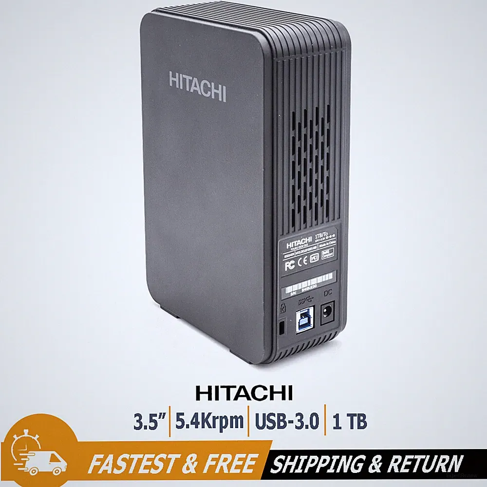 Hitachi 3.5" Touro Desk DX3 Portable External Hard Drive 1TB HDD For PC, Laptop