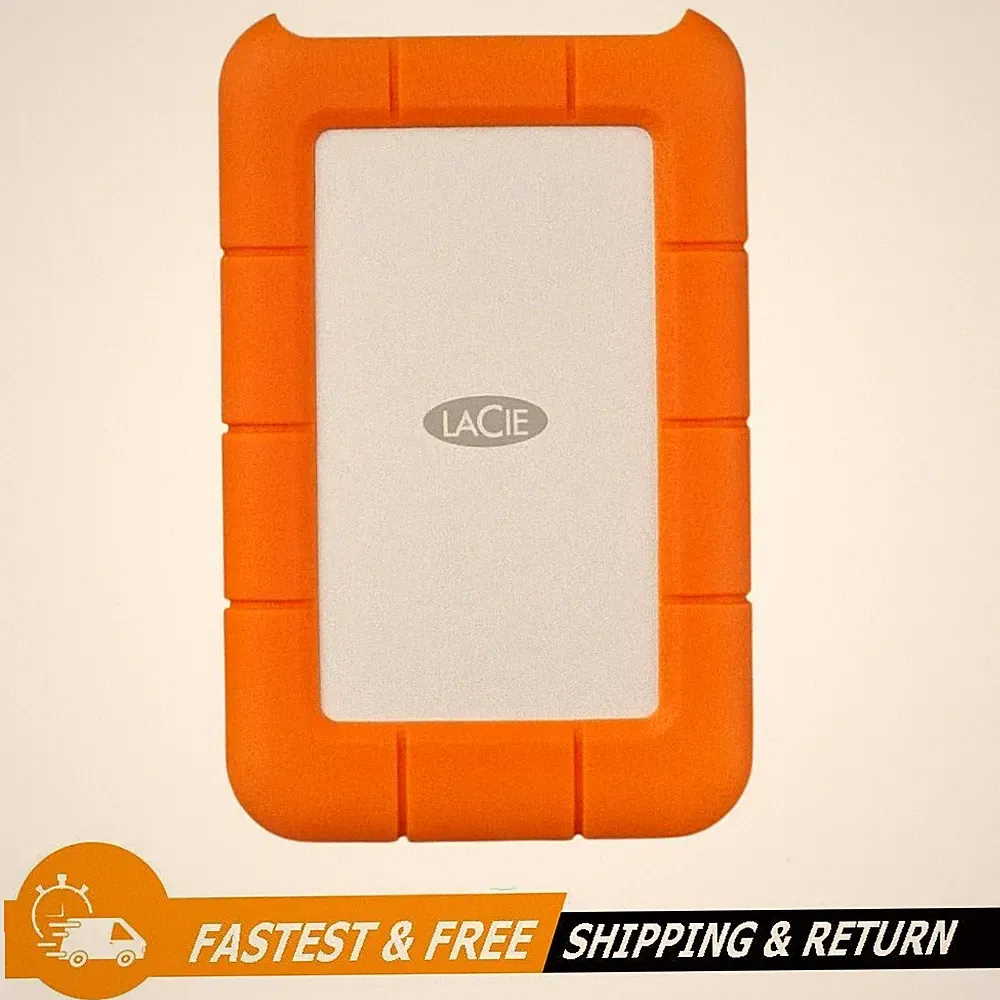 LaCie Rugged 2TB USB-C Portable Storage External Hard Drive, (STFR2000800-RC)
