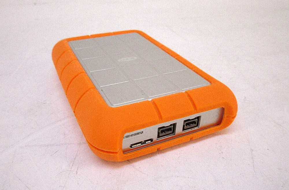 LaCie Rugged 500GB USB 3.0 + FireWire External Portable Hard Drive HDD - RUFWU3B