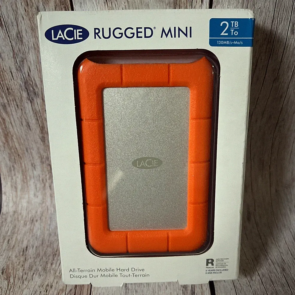 Lacie Rugged Mini 2TB 9000298R USB 3.0 External Hard Drive RUGU3M2