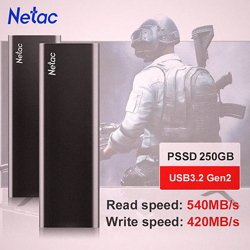 Netac 250GB 500GB 1TB Portable Solid State Drive External SSD