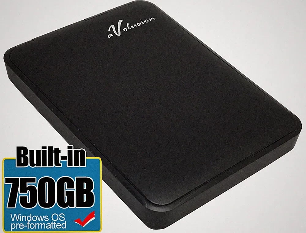 New Avolusion 750GB USB 3.0 External Hard Drive (WindowsOS NTFS Pre-Formatted)