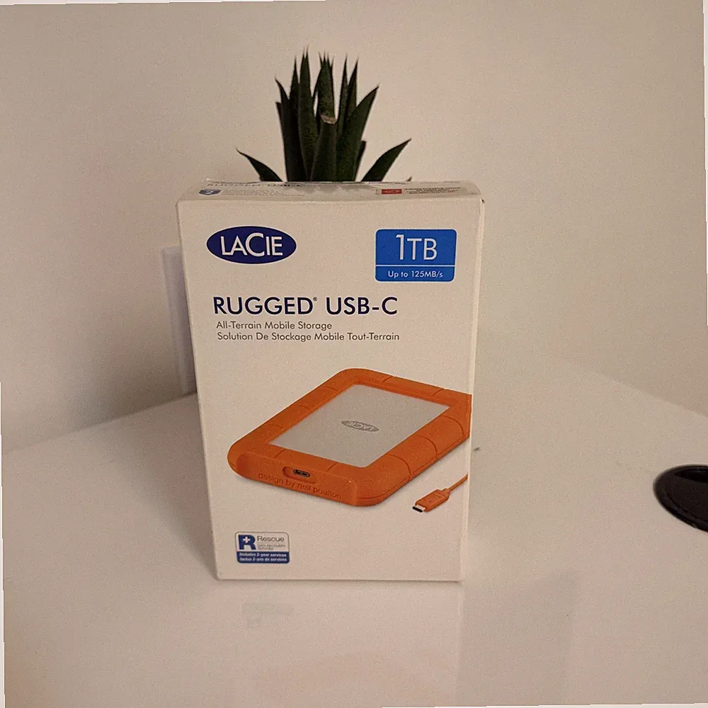 New LaCie 1TB Rugged USB-C External Hard Drive