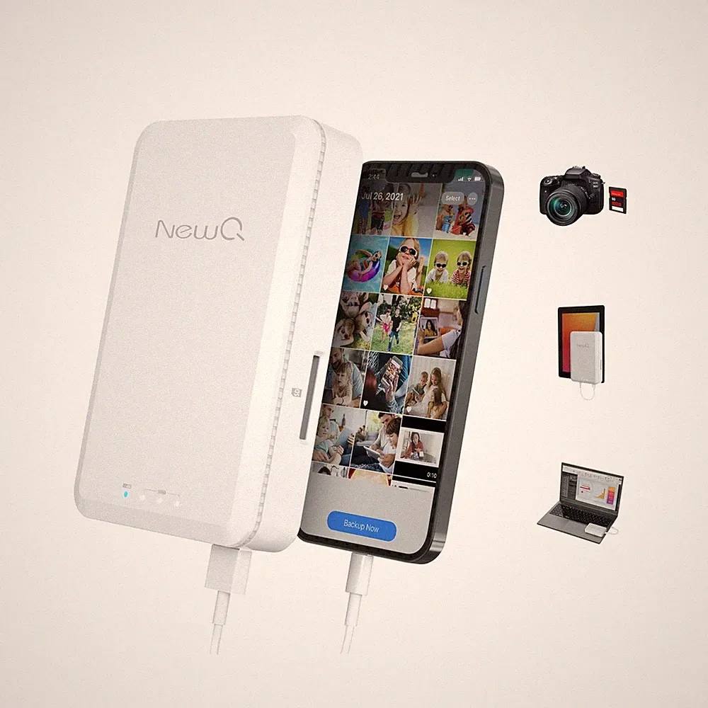 NEWQ 1TB External Hard Drive for iPhone, iPad, MacBook - USB 3.0, 2.0, 2.0 3....
