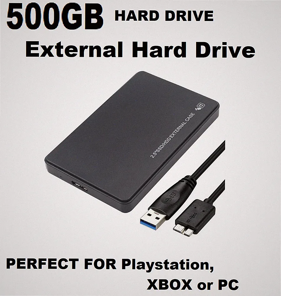 PC External Hard Drive for PS4/PS5 Windows MAC Unbranded 500 GB 500GB