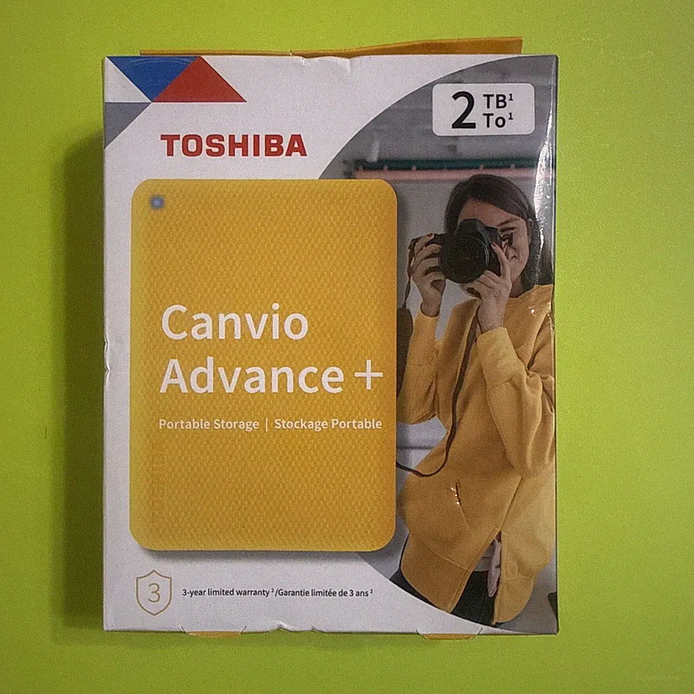 Toshiba Canvio Advance Plus 2TB Portable External Hard Drive Yellow, New Sealed