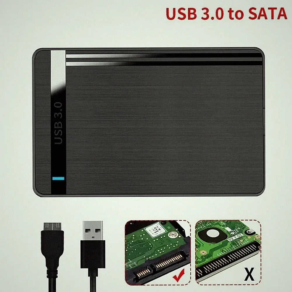 USB 3.0 3TB SATA SSD External Hard Drive Portable Desktop Mobile Hard Disk Case