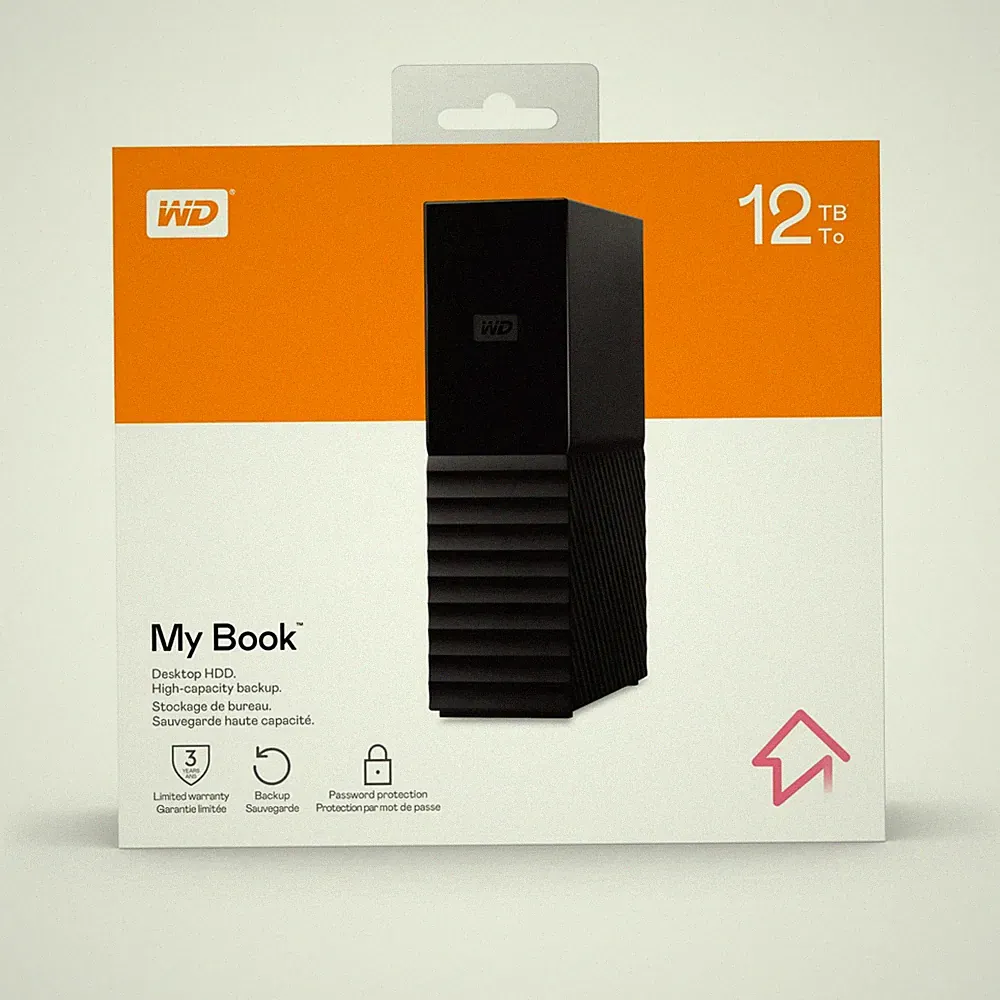 WD My Book 12TB Desktop External Hard Drive - WDBBGB0120HBK-Newm - Brand New