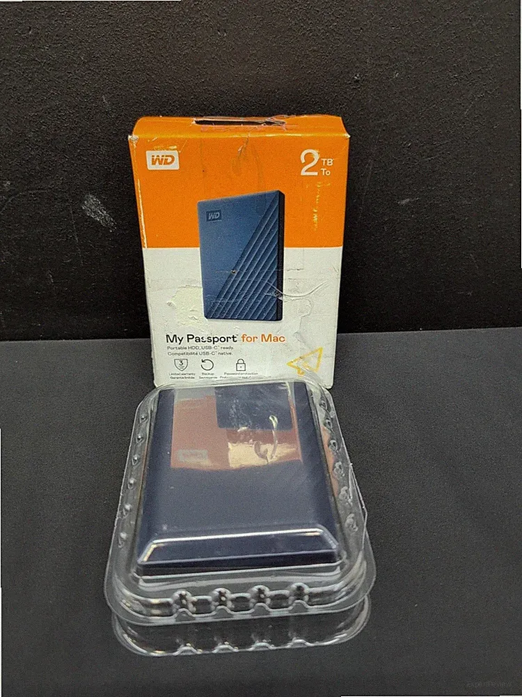 WD My Passport Mac 2TB USB 3.2 Gen 1 External Hard Drive Navy WDBA2D0020BBL-WESN
