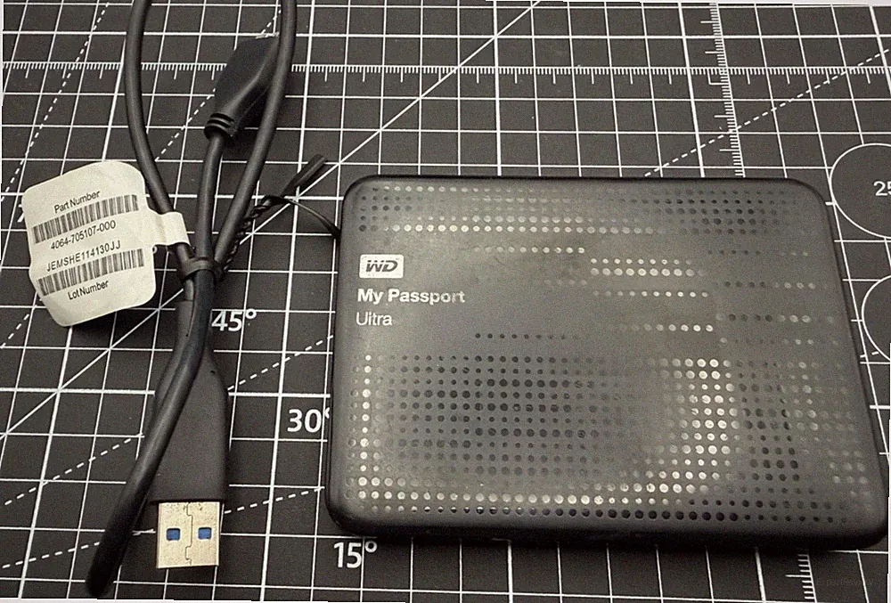 WD Passport Ultra External Hard Drive 500GB & USB 3 Cable Tested & Formatted #3