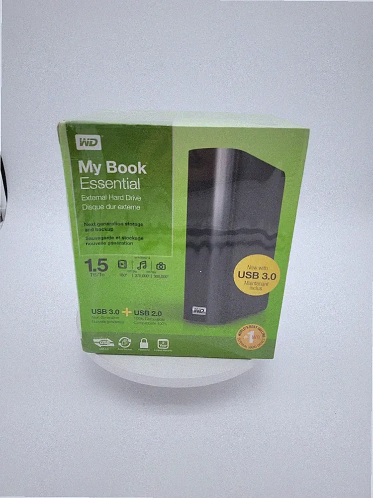 Western Digital Essential External Hard Drive 1.5TB USB 3.0 + USB 2.0 Sealed
