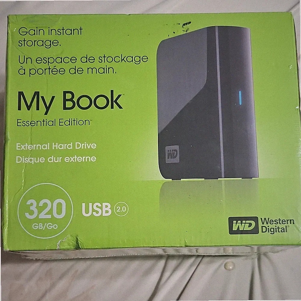 Western Digital My Book Essential Edition 320GB USB 2.0 External Hard Drive Bla...