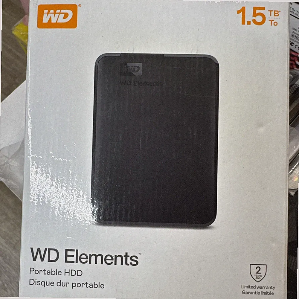 Western Digital WD Elements Portable external hard drive 1.5 TB Black (WDBU6Y001